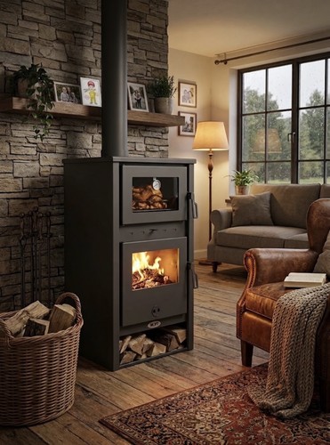 Stufa legna con - legna, forno