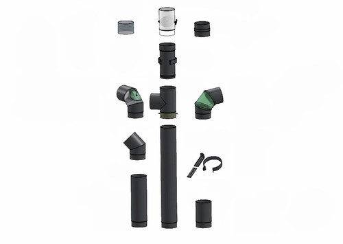 Canna fumaria tubi per stufa - , a